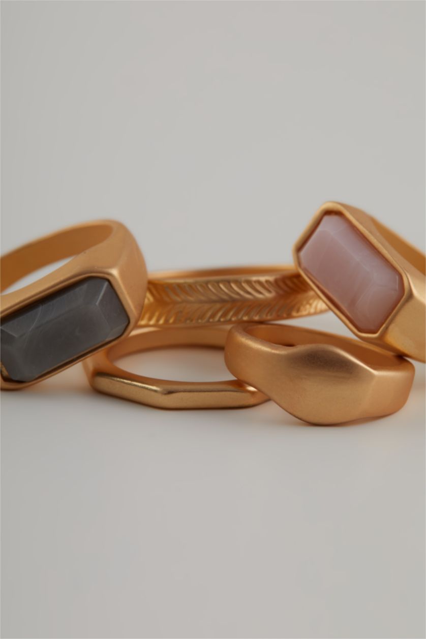 Kadın Altın Kadın 5'li Gold Yüzük