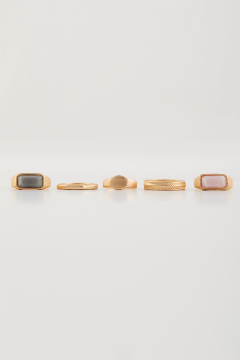 Kadın Altın Kadın 5'li Gold Yüzük