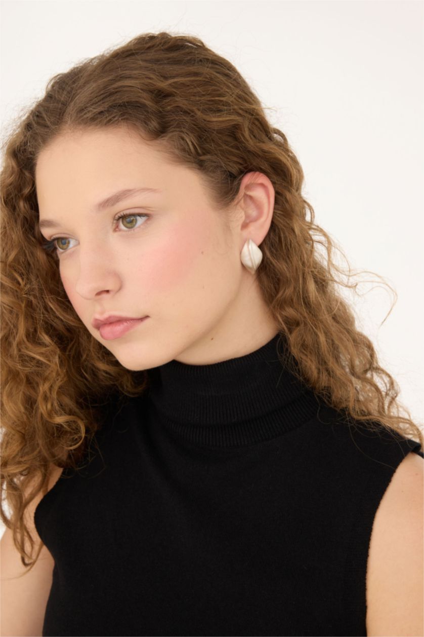 Kadın Gümüş Kadın 2'li Mat Silver Küpe