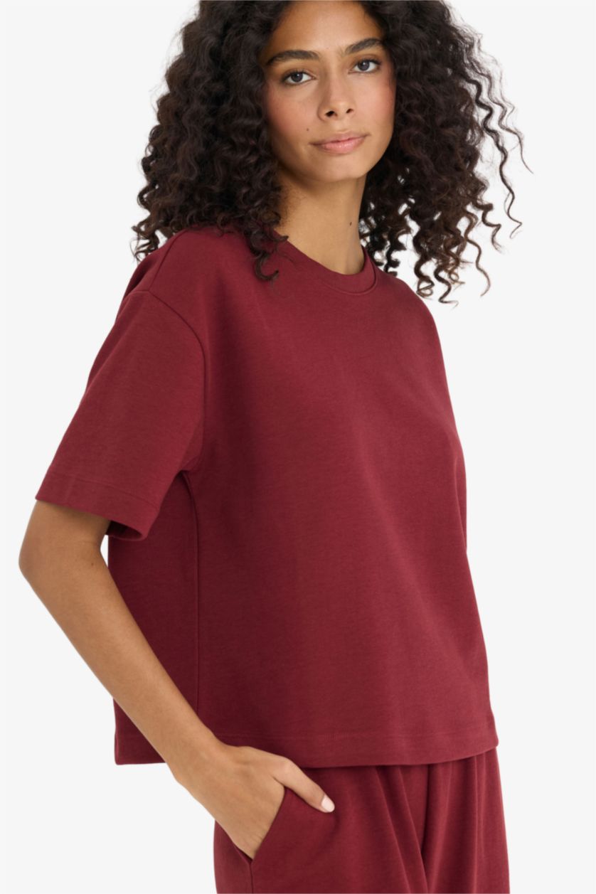 WOMAN Bordeaux Woman Short Sleeve T-Shirt