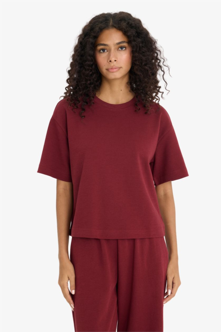 WOMAN Bordeaux Woman Short Sleeve T-Shirt