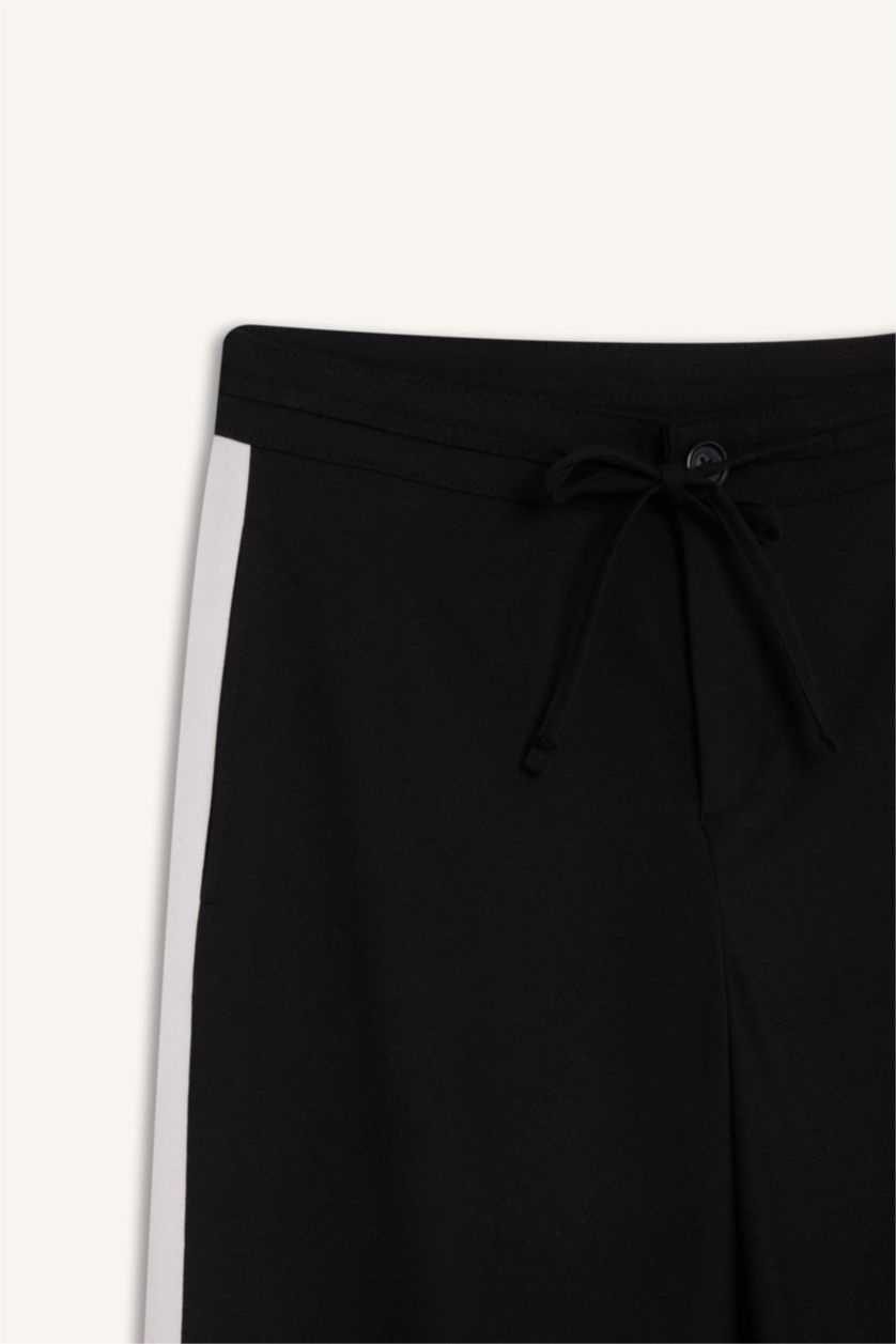 WOMAN Black Wide Leg Normal Waist Trousers