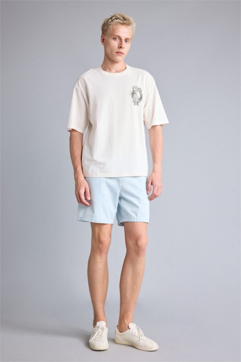رجال أزرق ثلجي Relax Fit Denim