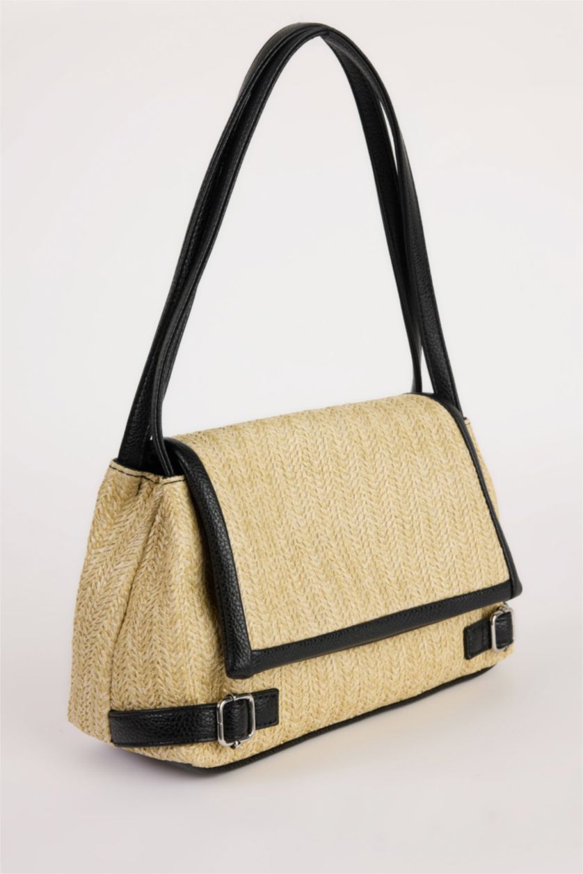 Kadın Açık Kum Kadın Hasır Omuz Çantası