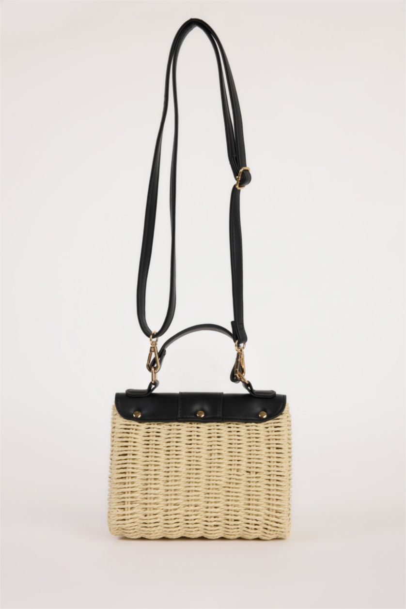 WOMAN Light Sand Woman Straw Shoulder Bag
