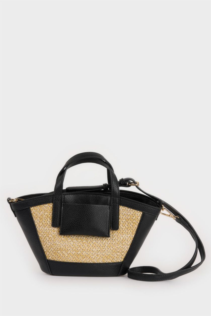 Women Light Sand Wicker Shoulder bag