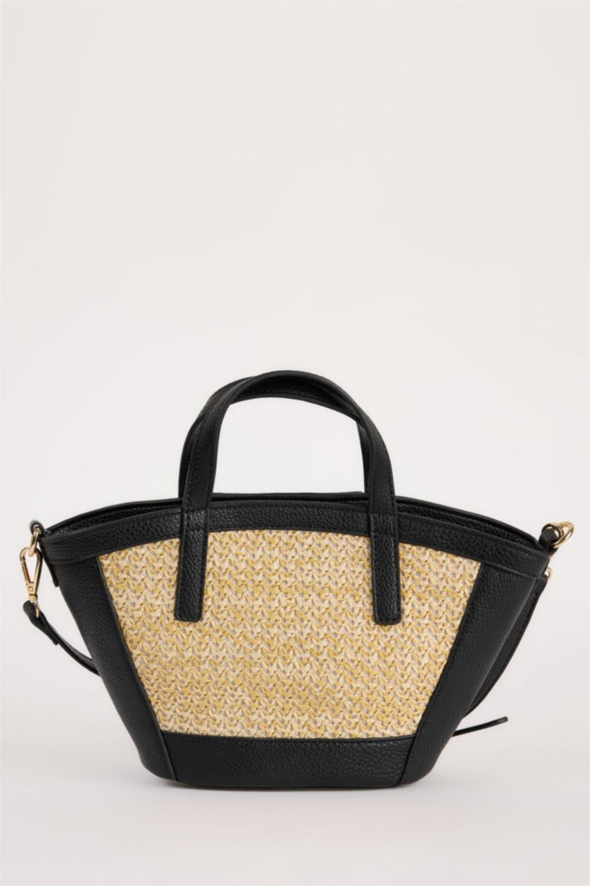 Women Light Sand Wicker Shoulder bag