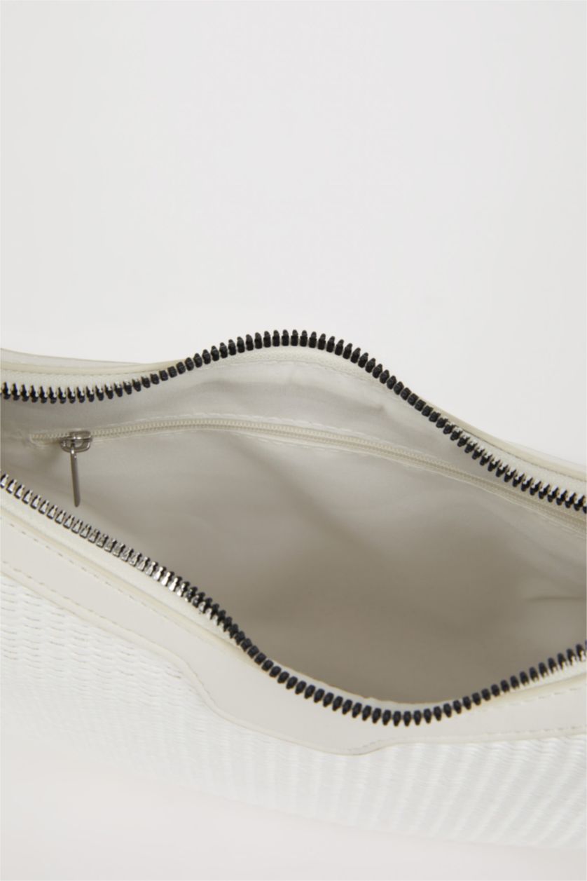 Kadın Beyaz Kadın Hasır Omuz Çantası