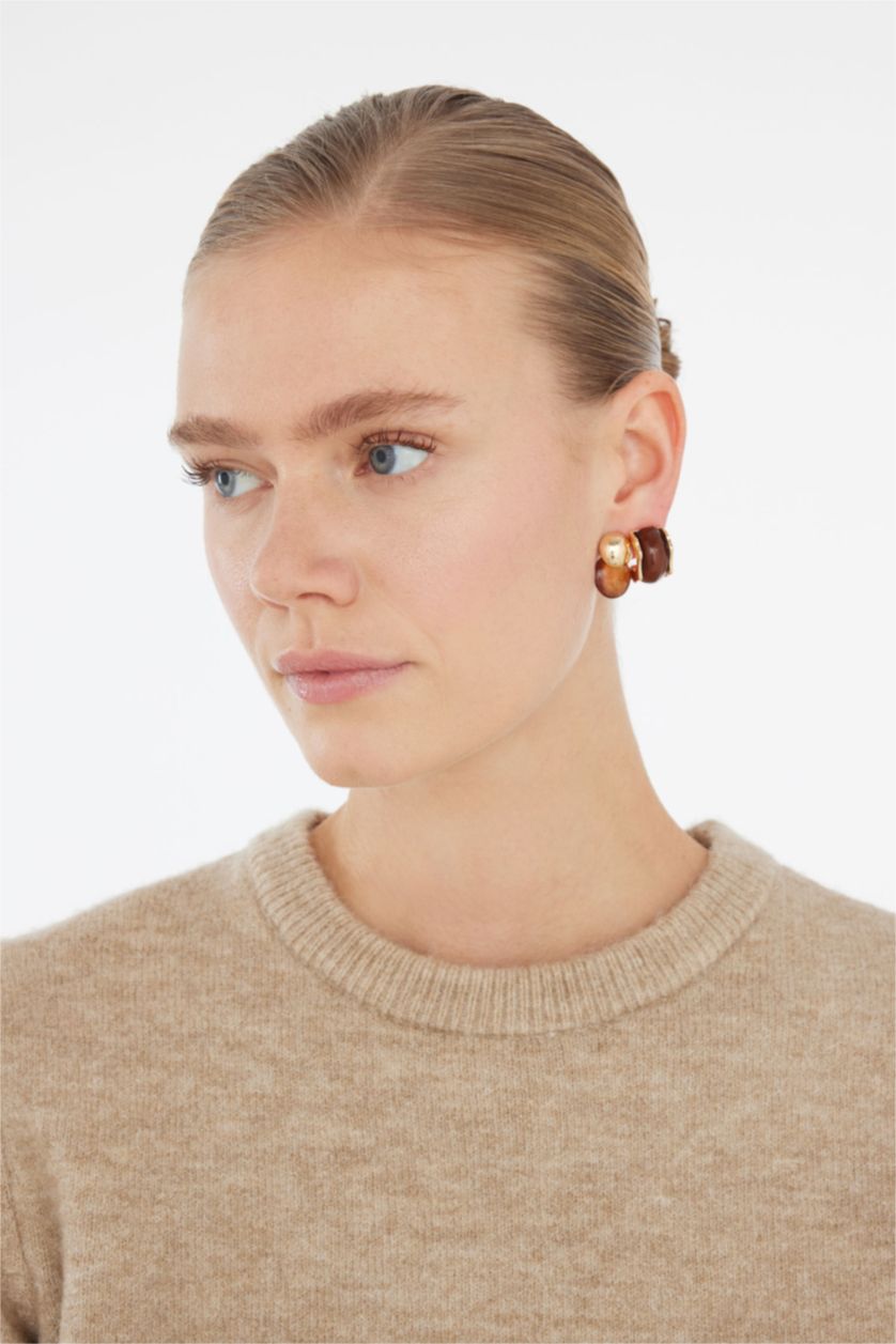 Kadın Karma Kadın 3'lü Gold Küpe