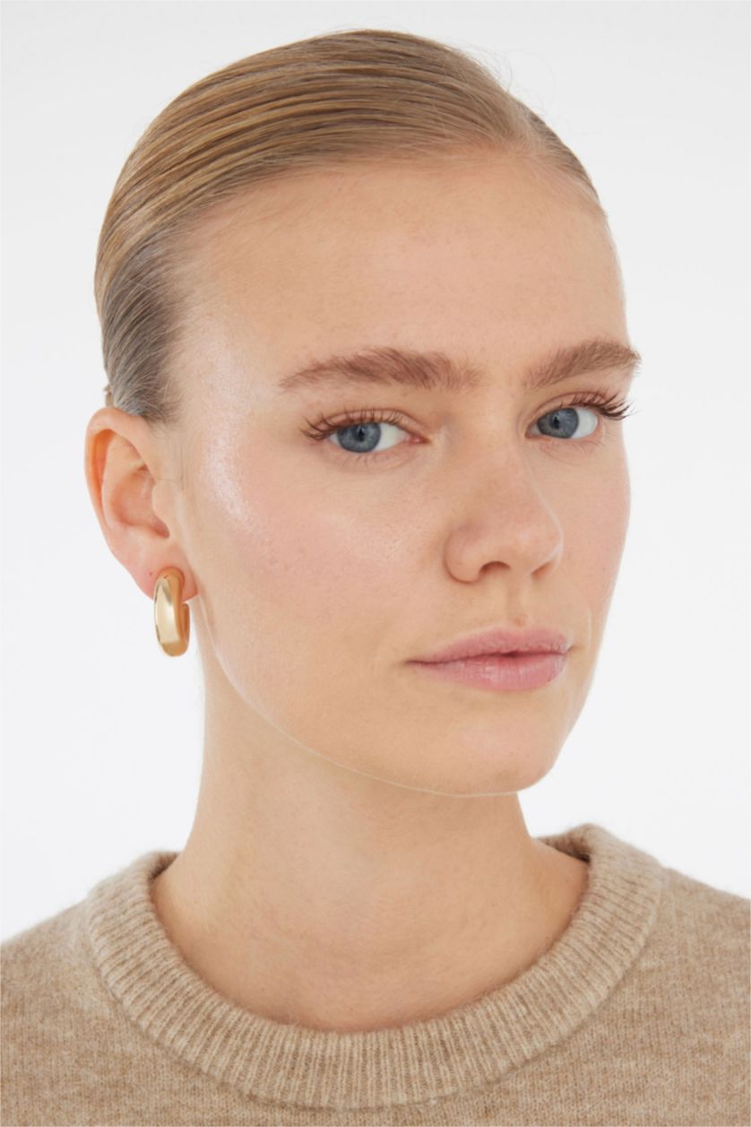 Kadın Karma Kadın 3'lü Gold Küpe