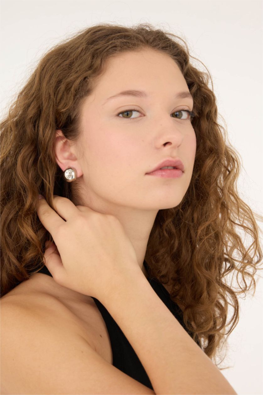 Woman Gümüş Woman 2 Piece Stone Silver Earrings