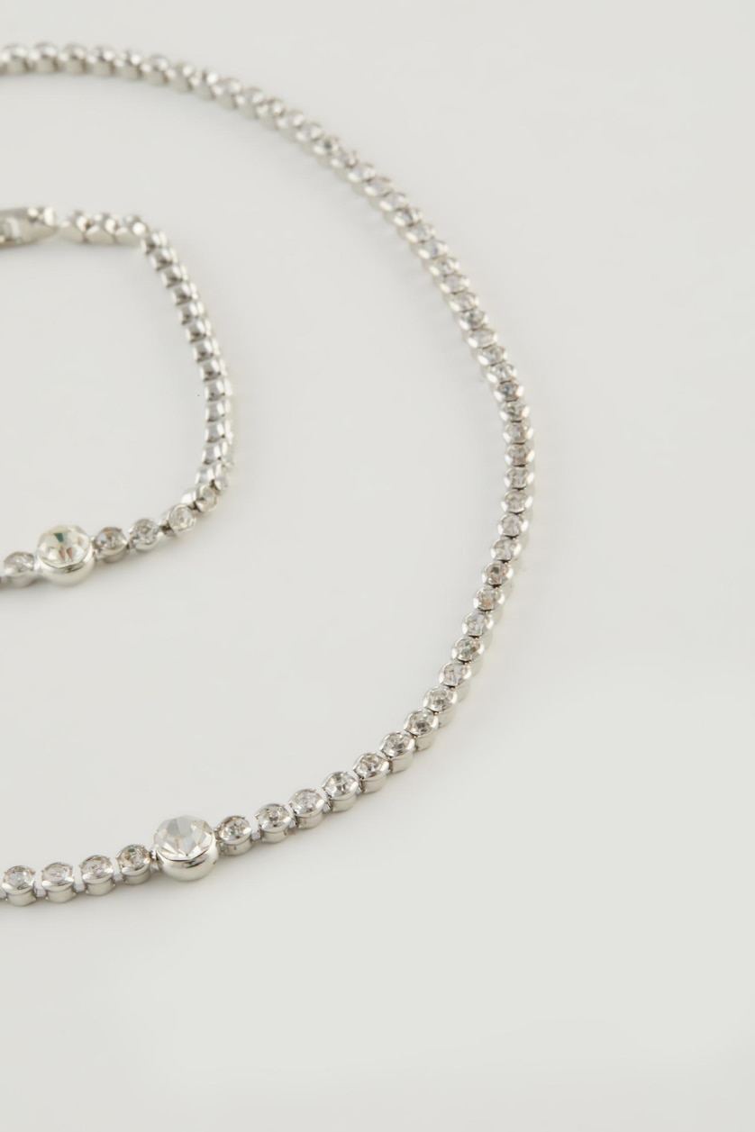 Kadın Gümüş Kadın Silver Su Yolu Kolye Bileklik Set