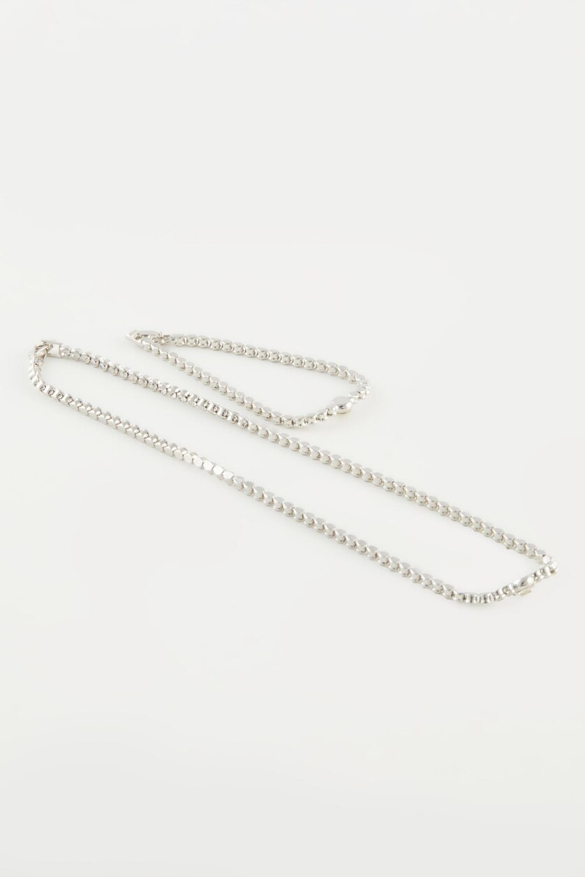 Kadın Gümüş Kadın Silver Su Yolu Kolye Bileklik Set