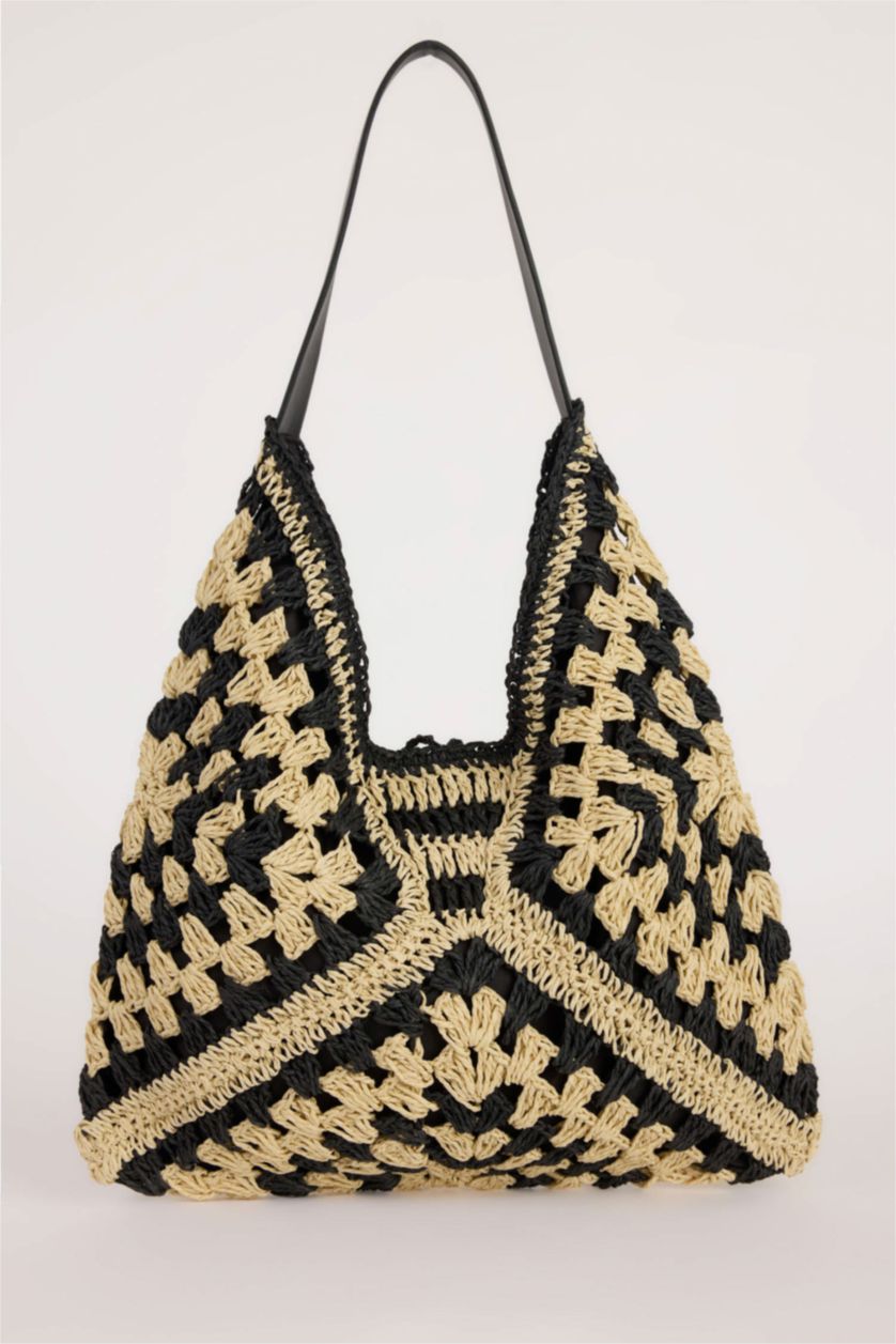 Kadın Karma Kadın Hasır Omuz Çantası