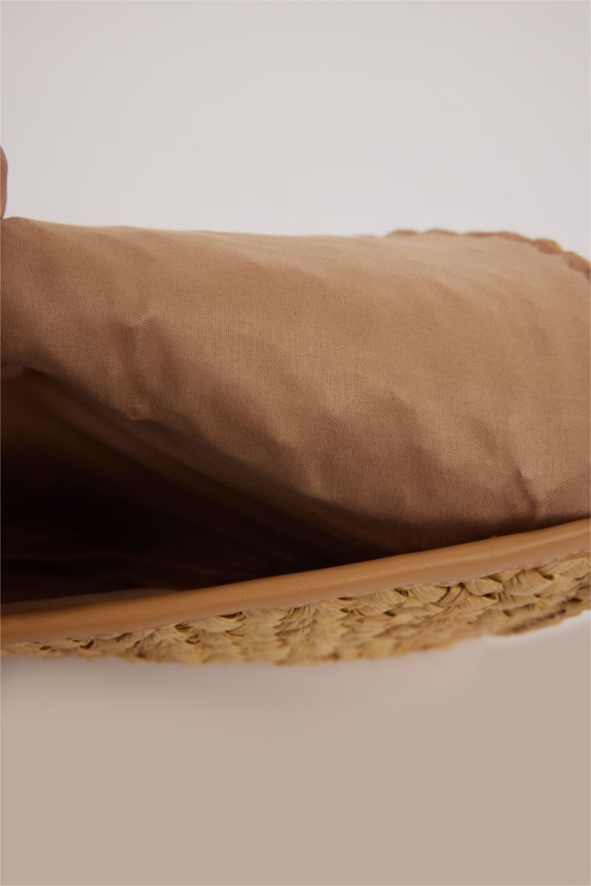 Kadın Koyu Kum Kadın Hasır El Çantası