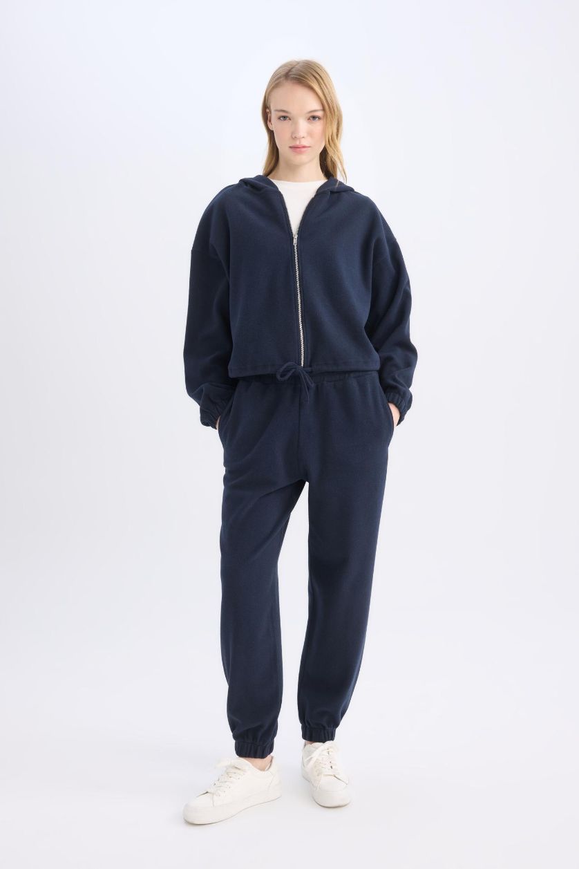 Woman NAVY Elastic Waist Basic Jogger Sweatpants