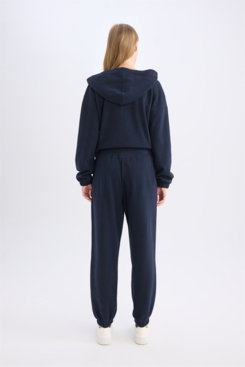 Woman NAVY Elastic Waist Basic Jogger Sweatpants