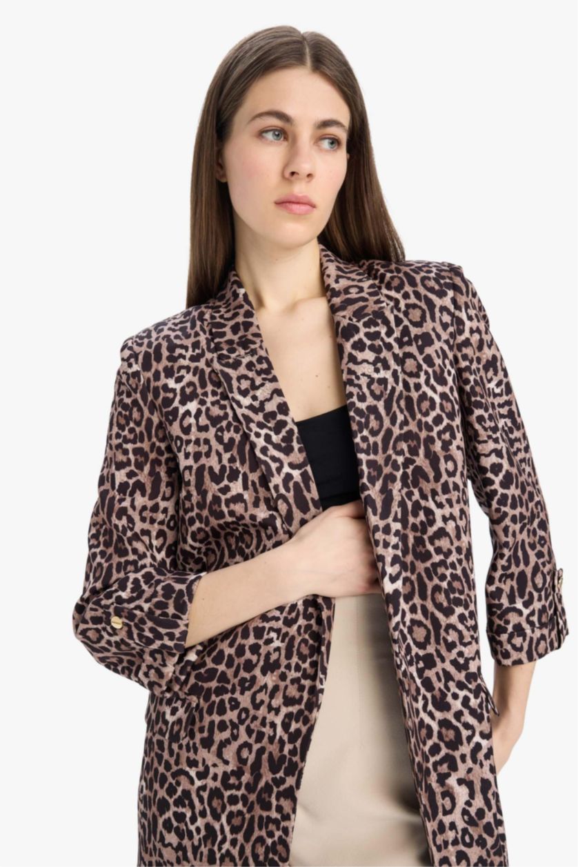 FEMME Marron Foncé Blazer Coupe Oversize