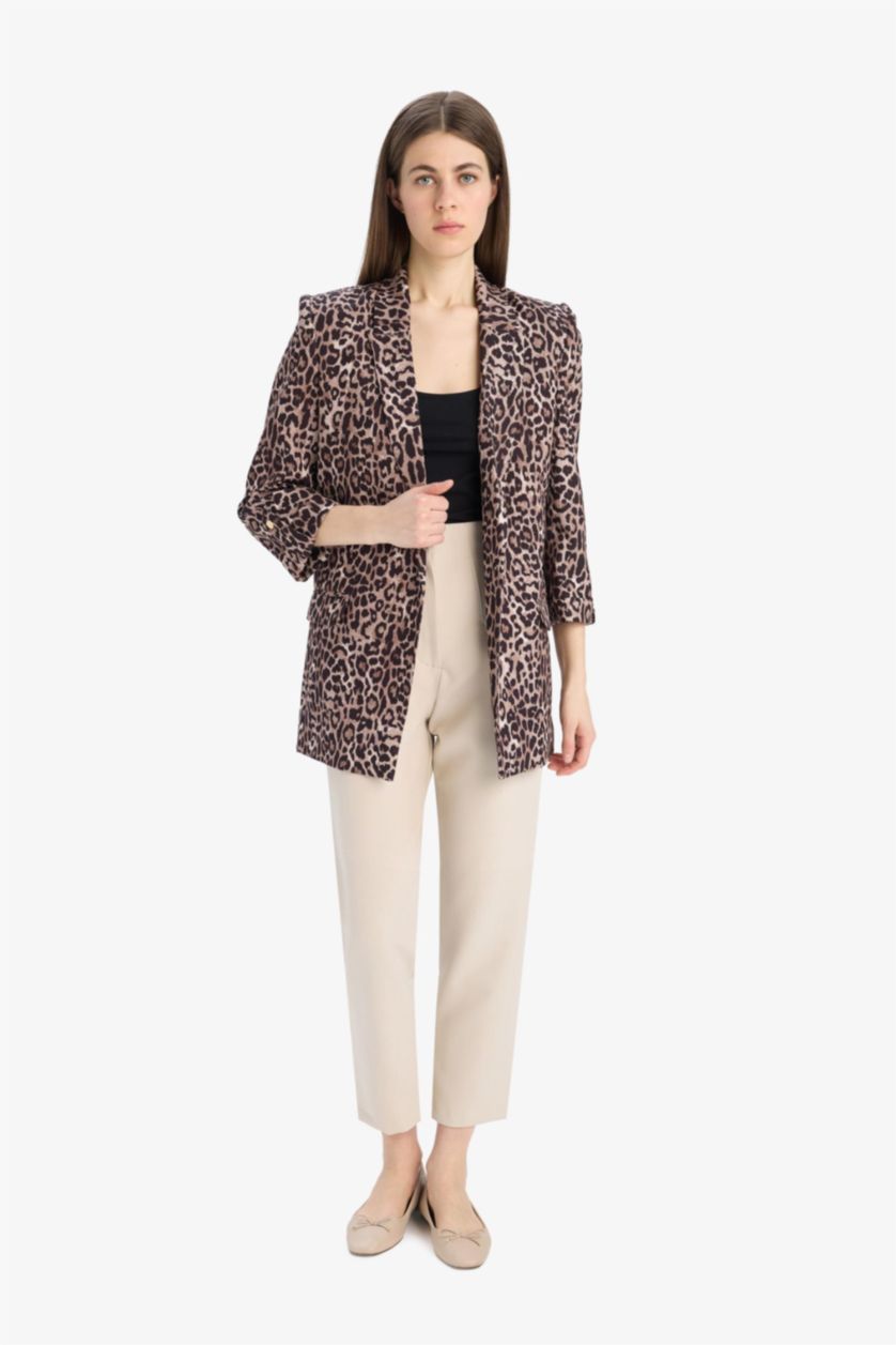 FEMME Marron Foncé Blazer Coupe Oversize