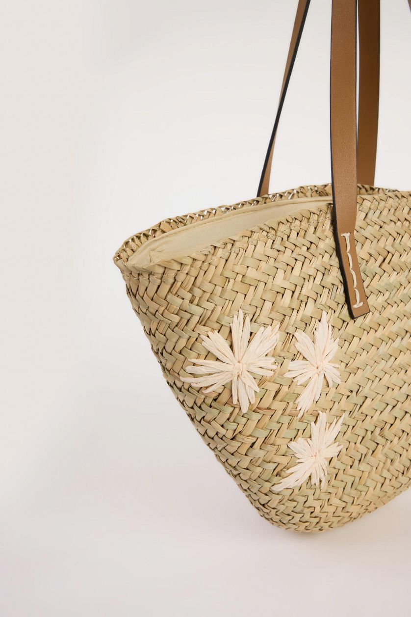 Kadın Açık Kum Kadın Hasır Omuz Çantası