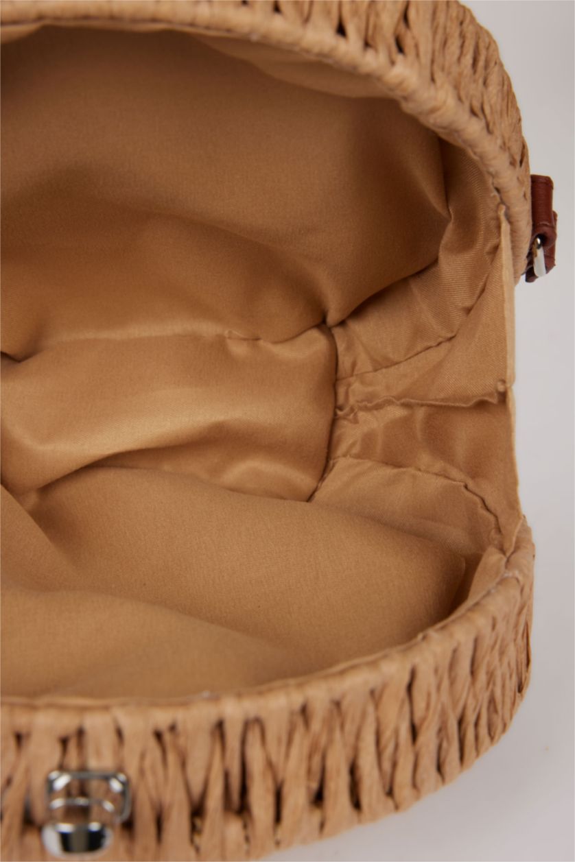 Kadın Açık Kum Kadın Hasır Omuz Çantası