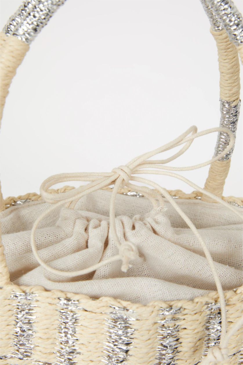 Women Light Sand Wicker Shoulder bag