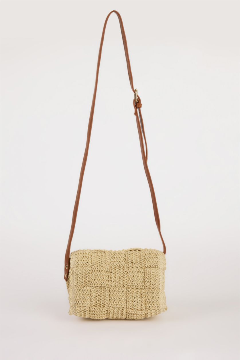 Kadın Açık Kum Kadın Hasır Omuz Çantası