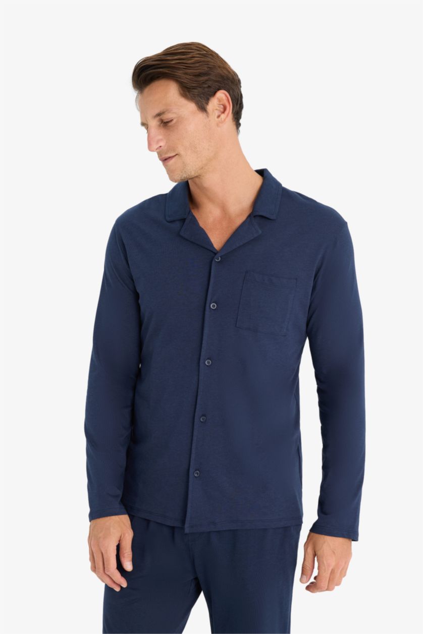 Man NAVY Premium Regular Fit Long Sleeve 2 Piece Set