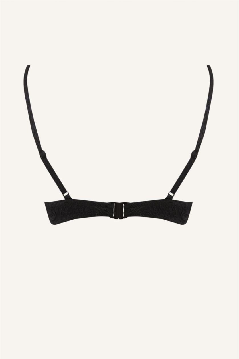 Kadın Siyah Regular Fit Bikini Üstü