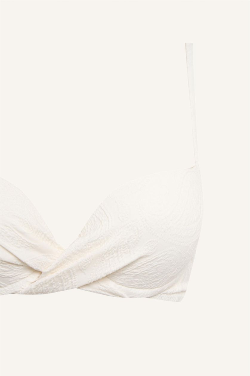 Kadın Kırık Beyaz Regular Fit Bikini Üstü