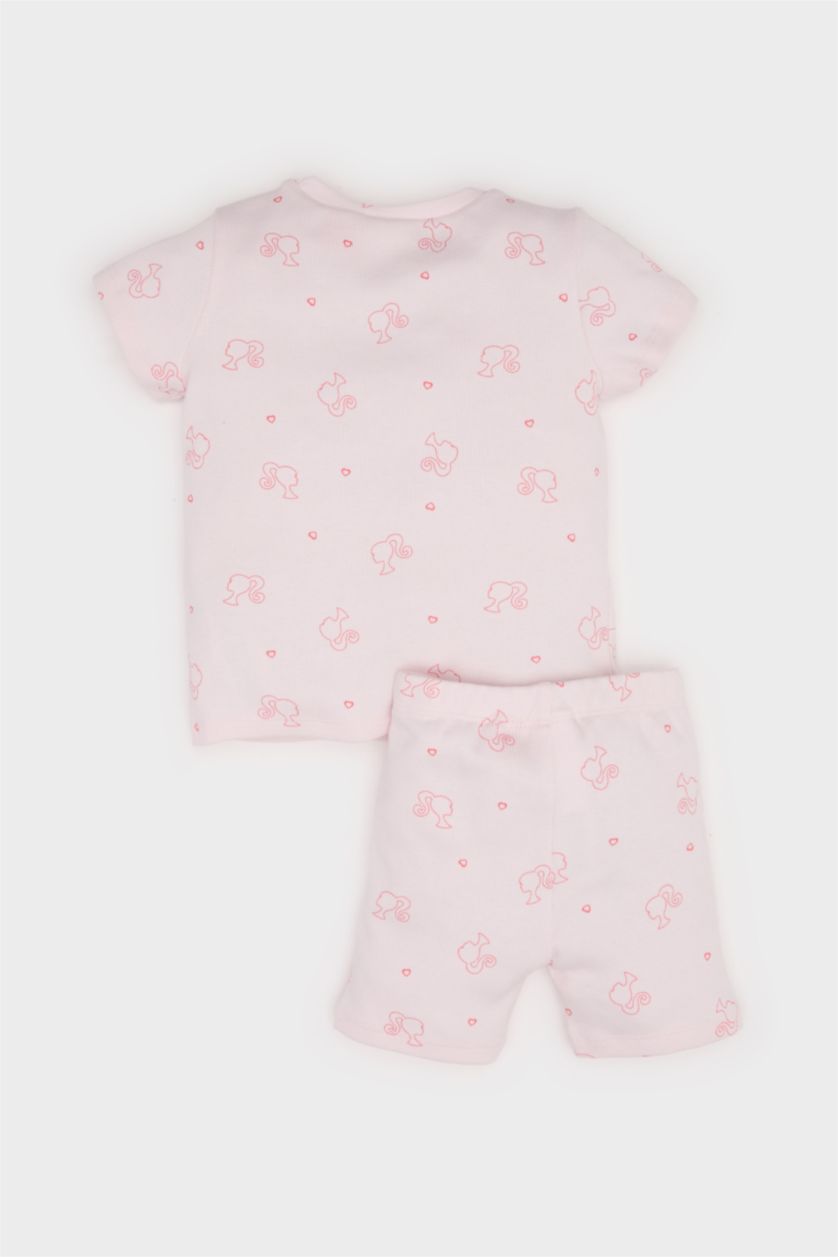 BABY GIRL Light Pink Baby Girl Barbie Corduroy Camisole Top Shorts 2 Piece Pajama Set