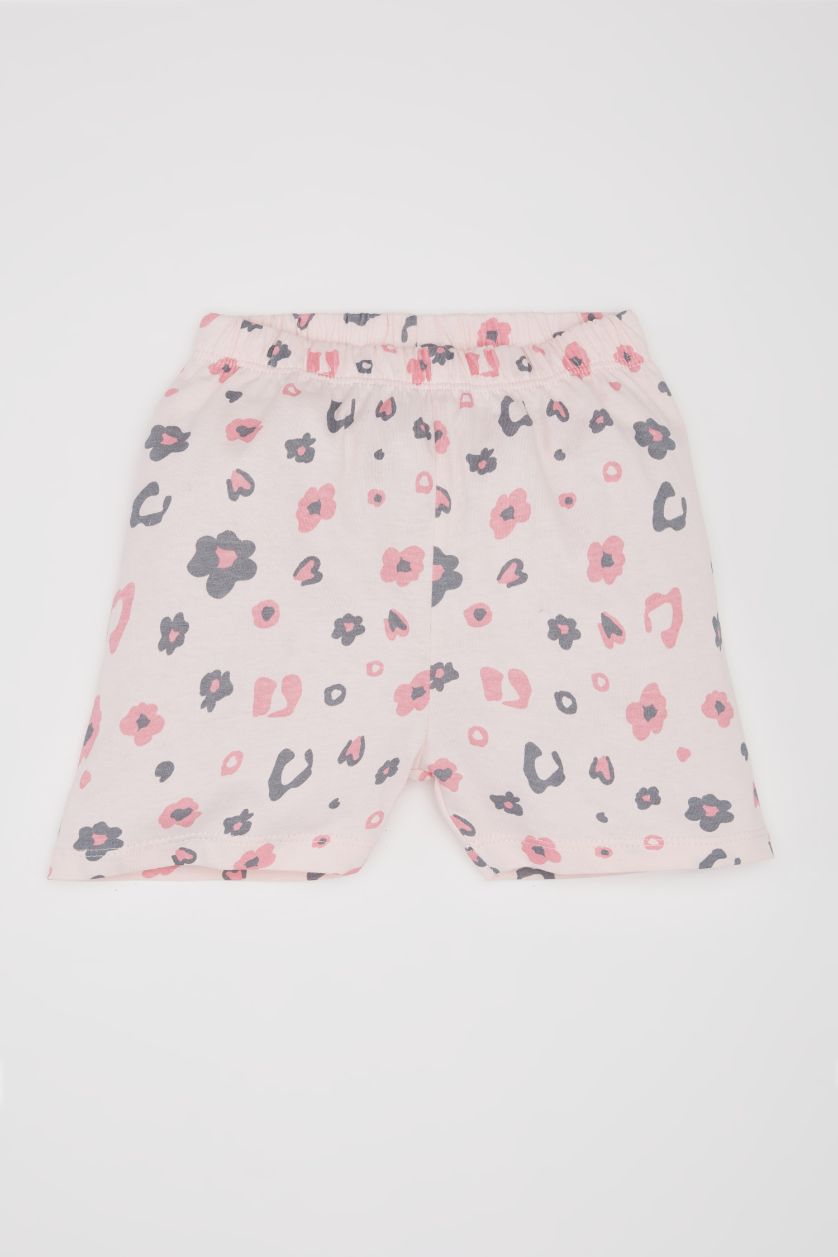 Kız Bebek Antrasit %100 Pamuklu Desenli Pijama Takımı Kız Bebek