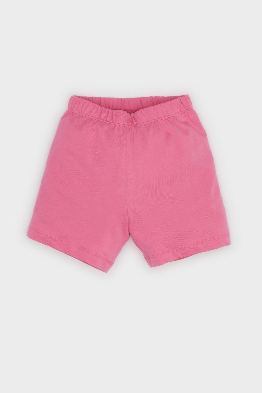 Baby Girl Pink Baby Girl Fruit Patterned Cotton 4 Piece Pajama Set