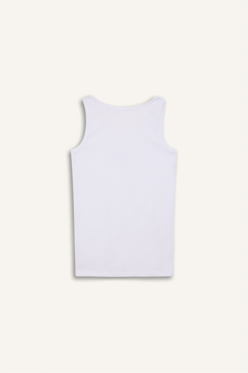 GARÇONS Blanc Lot de 2 Débardeurs imprimés pour garçon