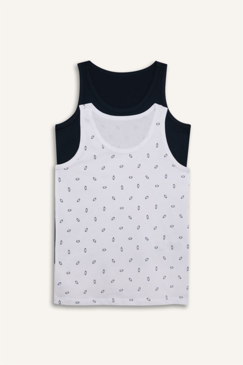 Young Boys - Teen Boys NAVY Boy 2 piece Regular Fit Printed Tank Top
