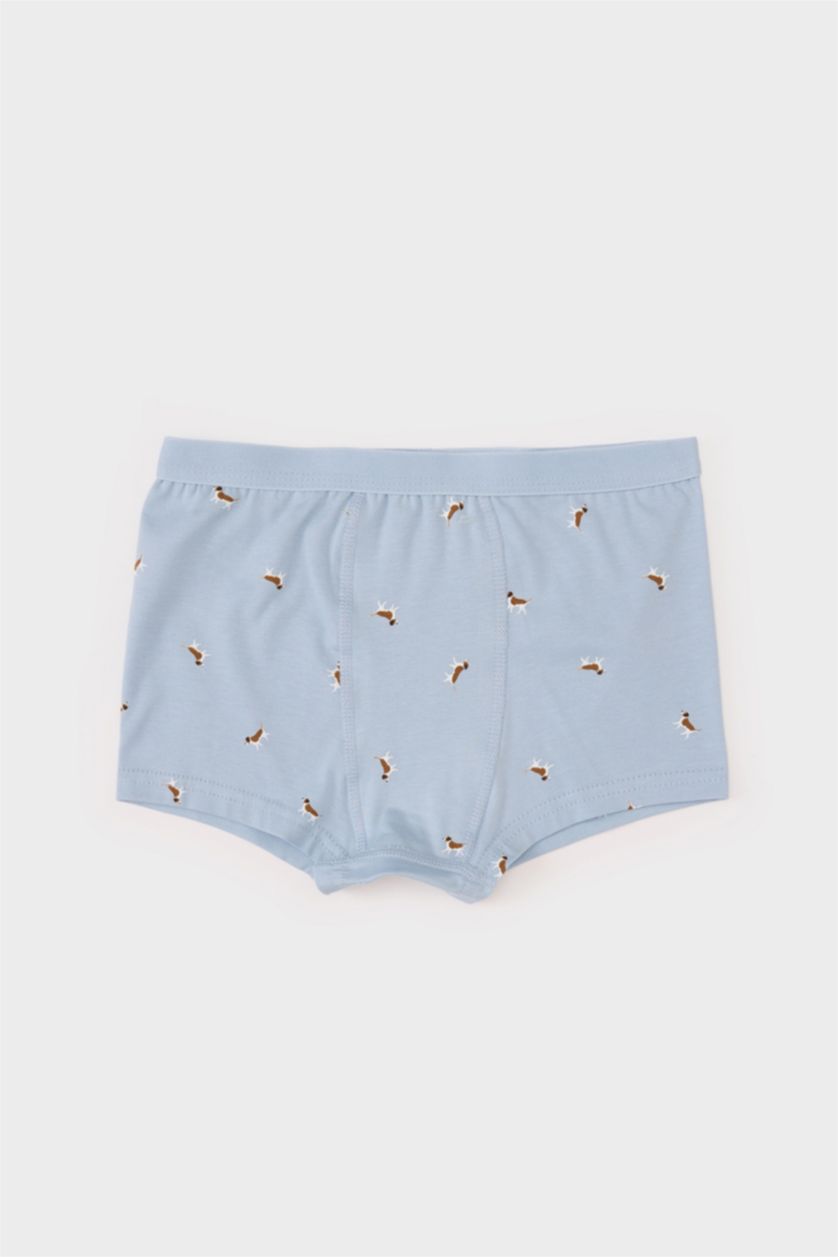 Erkek Çocuk - Genç Erkek Beyaz Erkek Çocuk Desenli 3'lü Boxer