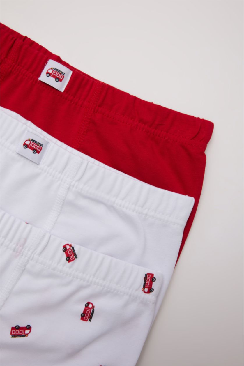 Erkek Çocuk - Genç Erkek Beyaz Erkek Çocuk Baskılı 3'lü Boxer