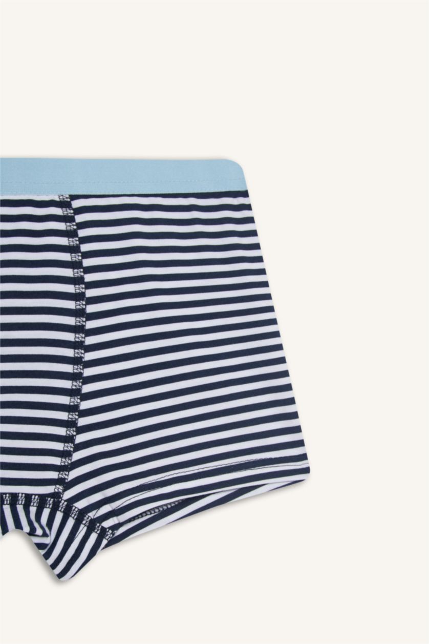 Erkek Çocuk - Genç Erkek Açık Mavi Erkek Çocuk Çizgili 3'lü Boxer