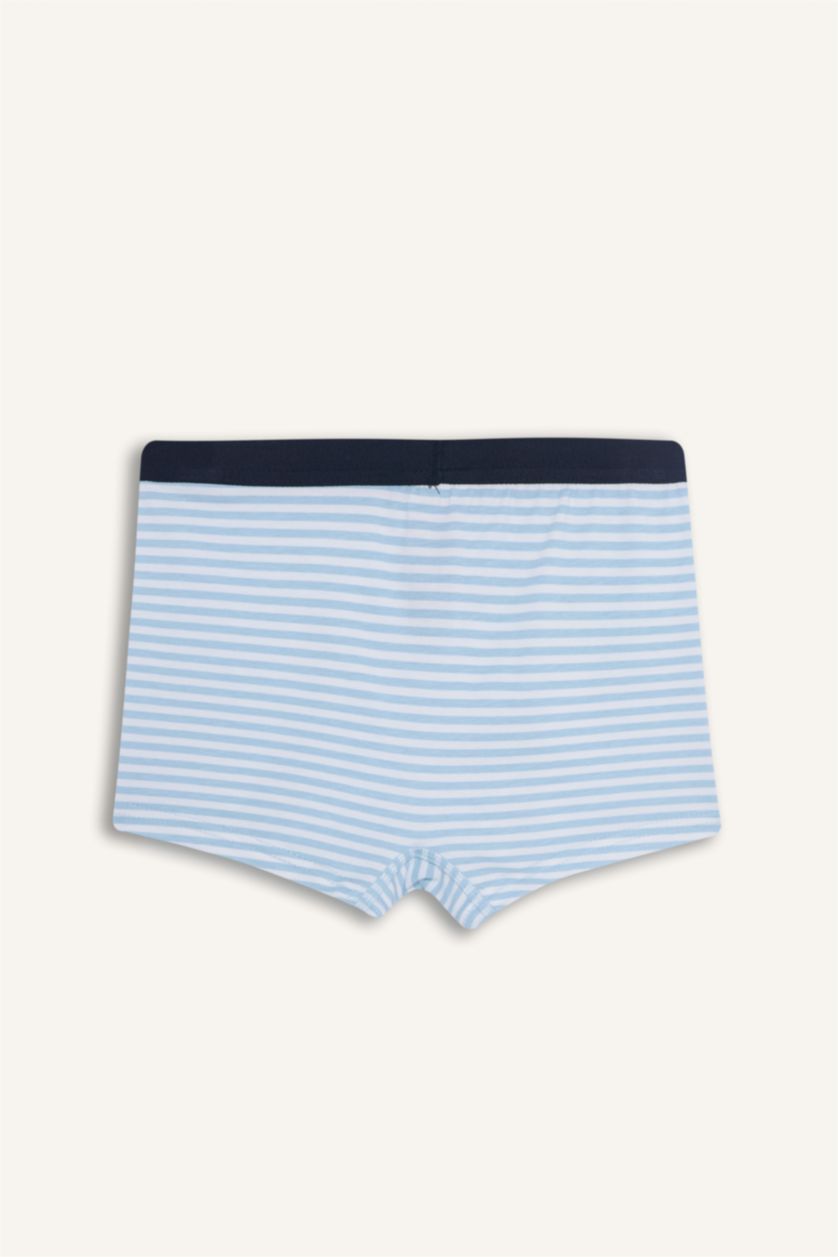 Erkek Çocuk - Genç Erkek Açık Mavi Erkek Çocuk Çizgili 3'lü Boxer