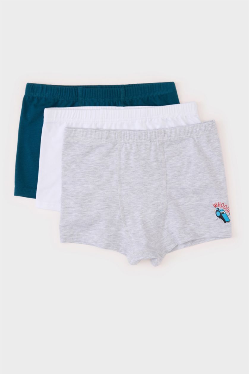 GARÇONS Vert Lot de 3 Boxers avec imprimé Football pour garçon