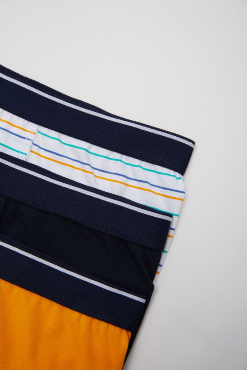 Boys & Teens Orange Boy Striped 3 Piece Boxers