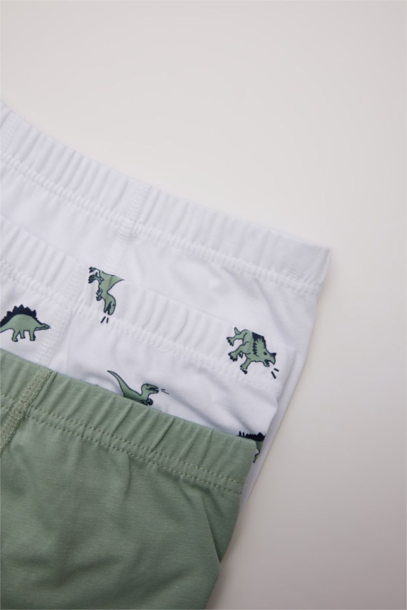 Erkek Çocuk - Genç Erkek Beyaz Hayvan Desenli 3'lü Boxer Erkek Çocuk