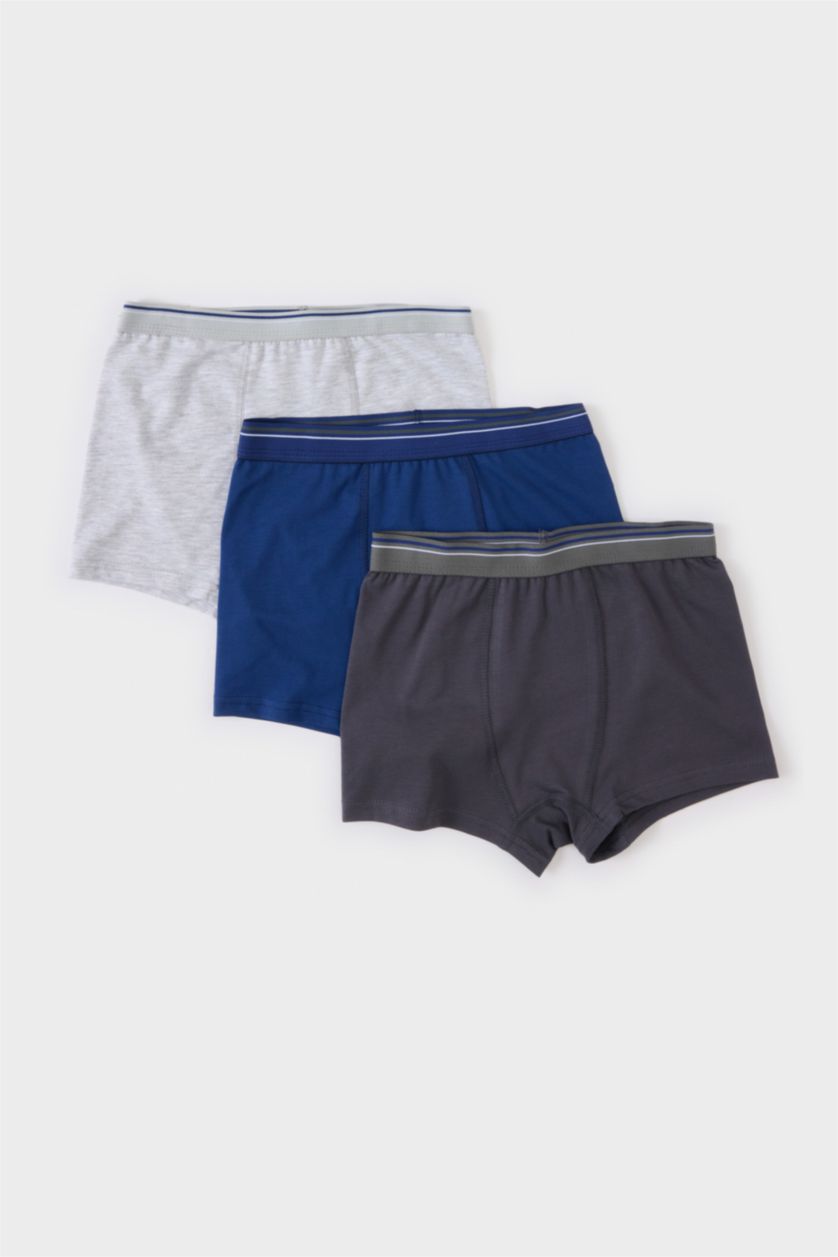Erkek Çocuk - Genç Erkek Koyu Mavi 3'lü Boxer Erkek Çocuk