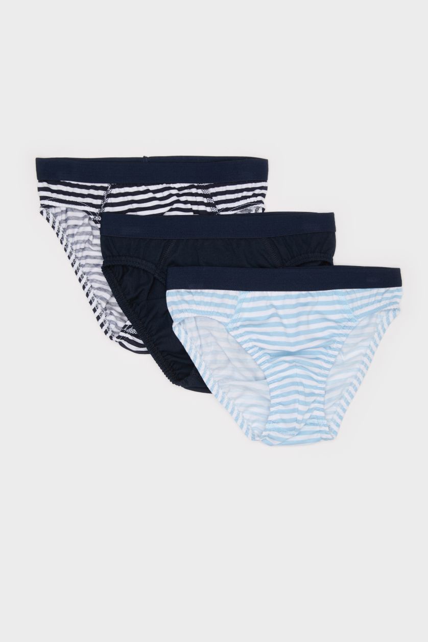 BOYS & TEENS Light Blue Boy Striped 3 Piece Panties