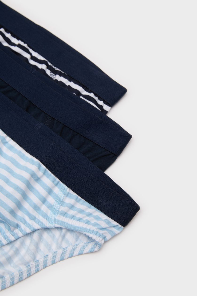 BOYS & TEENS Light Blue Boy Striped 3 Piece Panties