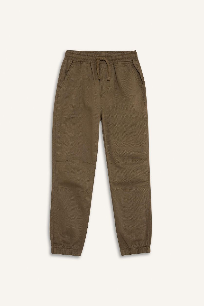 Boys & Teens Khaki Boy Jogger Leg Gabardine Trousers