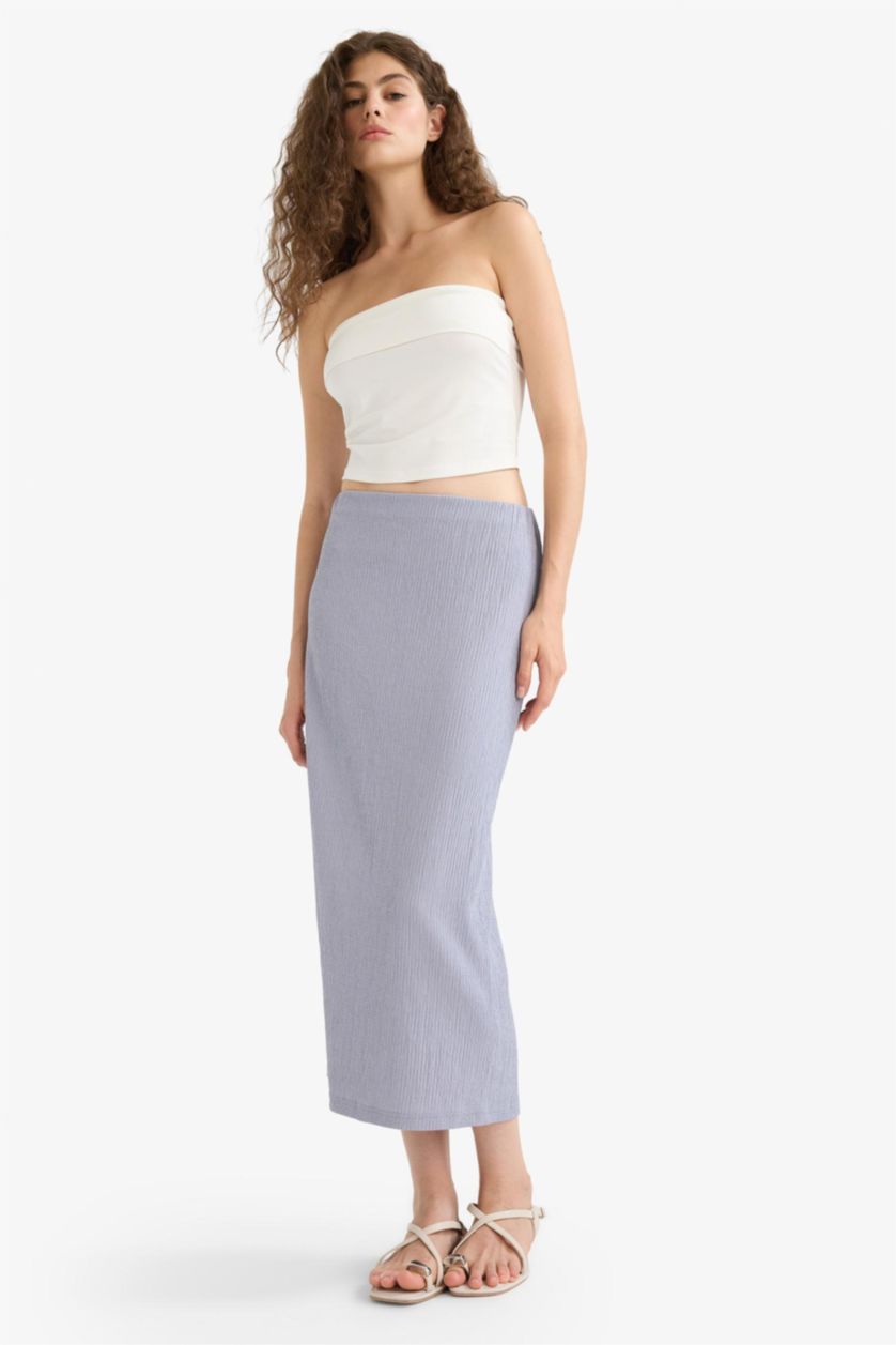 WOMAN Light Grey Pencil Skirt Maxi