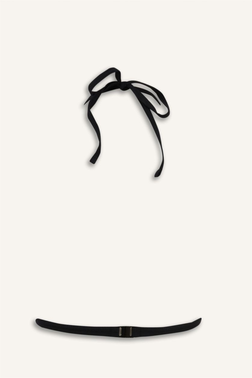 Kadın Siyah Regular Fit Üçgen Bikini Üstü