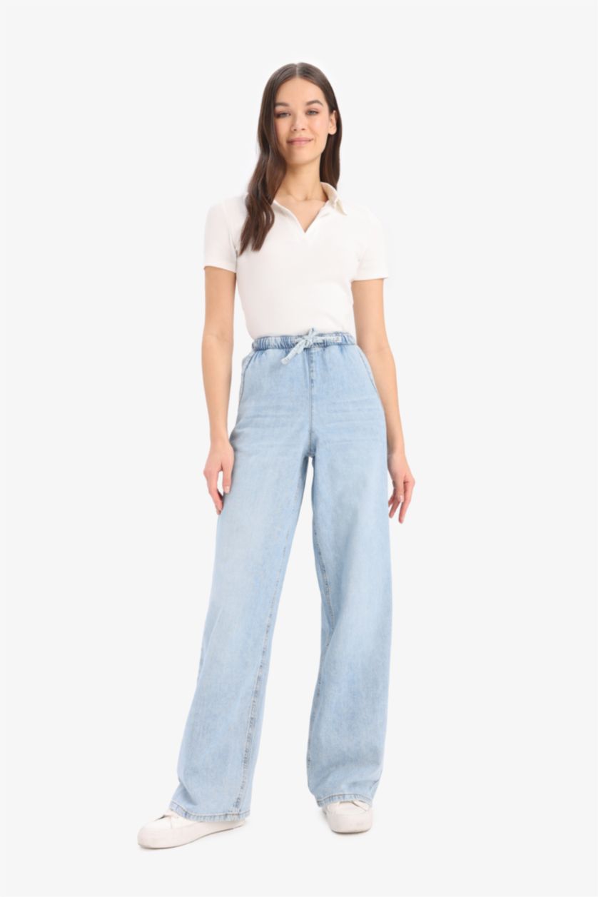 WOMAN Light Indigo High Waist Trousers