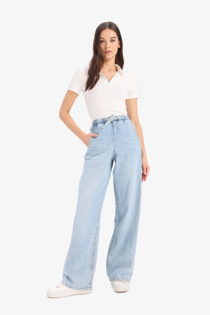 WOMAN Light Indigo High Waist Trousers